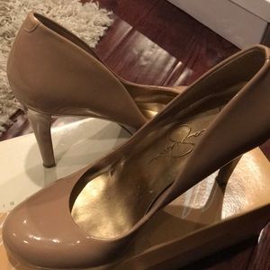 Jessica Simpson Calie High Heels - Nude Patent
